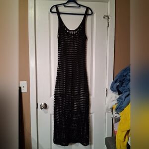 Wild Fable Black Mesh Maxi Dress